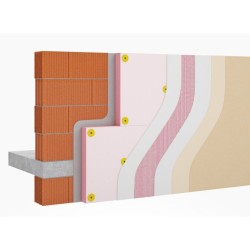 Système ITE avec isolant mousse résolique calé-chevillée et sous-enduit minéral à la chaux aérienne doté d'une multitude de choix de finitions : silicates, organiques, minérales minces et semi épaisses. Système ITE avec isolant mousse résolique calé-chevillée et sous-enduit minéral à la chaux aérienne doté d'une multitude de choix de finitions : silicates, organiques, minérales minces et semi épaisses.